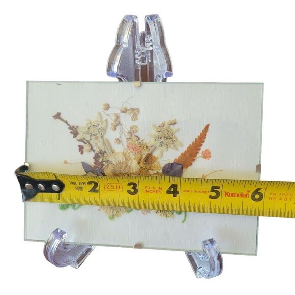 Vintage Kunsthandwerk Aus Osterreich Pressed Flower Art Work - Picture 7 of 7